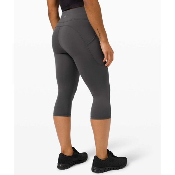 Lululemon Invigorate High-Rise Crop 17" Graphite Grey Size 6 - Picture 2 of 11